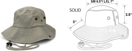 Vista 5 de Sombrero de cubeta para verano, para exteriores, para pescar, de safari, de caza, con correa ajustable