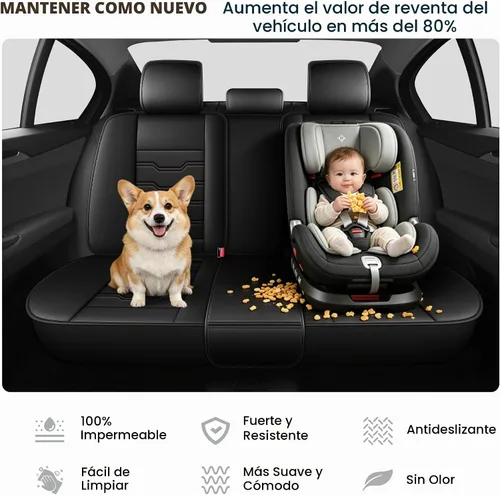 Vista 8 de DISUTOGO - Fundas de asiento para Dodge Charger 2007-2026 (5 asientos, línea roja)