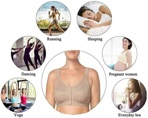 Vista 6 de danlein Glodence Brasier para mujeres mayores, brasier Glodence, brasier ajustable Glodence con soporte de pecho multifuncional