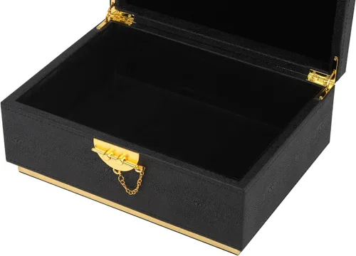 Vista 5 de HofferRuffer Elegante Caja Decorativa de Cuero Sintético, Organizador de Caja de Joyería de Almacenamiento, Soporte Organizador de Cosméticos Grande