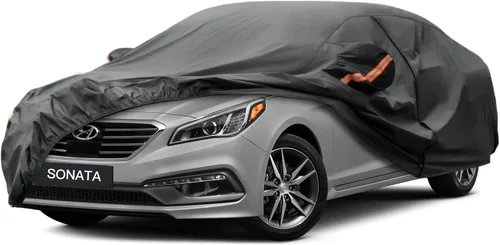 Vista 9 de Kayme Funda de automóvil de 6 capas para Audi A4 Sedan (2011-2023), impermeable para todo tipo de clima, cubierta exterior completa, protección