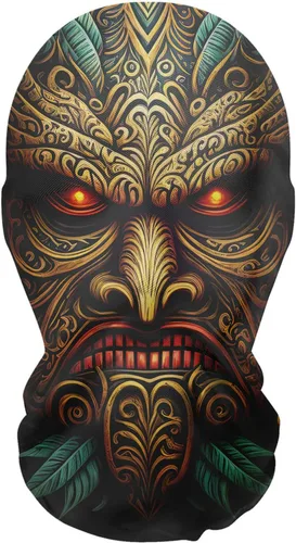 Vista 6 de Máscara de esquí de Halloween, pasamontañas, estampado de fantasma, máscara de cara completa, polaina para el cuello, cubierta facial resistente al