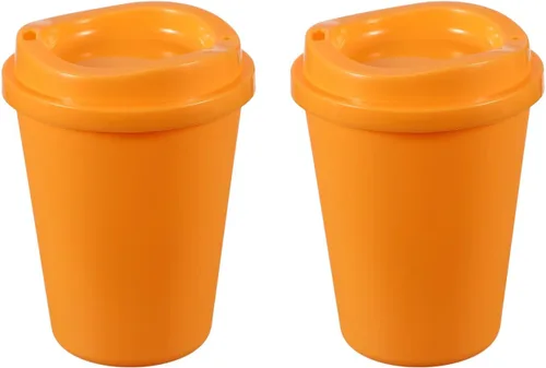 Vista 8 de uxcell 2 tazas reutilizables para café, 16 onzas, café de viaje, color azul Azul claro
