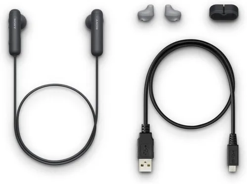 Vista 4 de Sony WI-SP500 Auriculares deportivos intrauditivos inalámbricos, auriculares Bluetooth, negro (versión internacional)