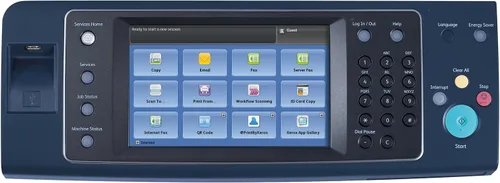 Vista 4 de Xerox WorkCentre 7855i Impresora multifunción láser a color de tamaño tabloide - 55 ppm, copia, impresión, escaneo, red, duplexación automática, 2