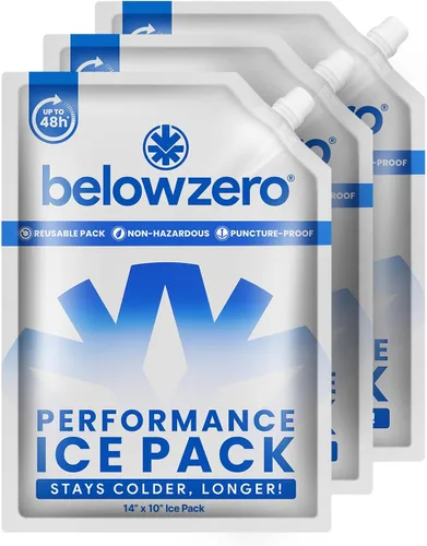 Vista 8 de Below Zero Reusable Ice Packs for Coolers – Long Lasting Cooler Ice Pack Blocks, Leak-Proof Freezer Packs for Camping, Lunch Boxes & Travel