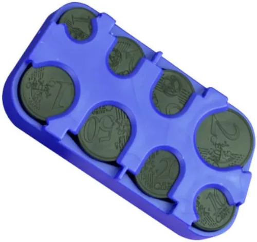 Vista 9 de anso Euro Coin Holder Case Money Storage Box Wallet Organizer (negro)