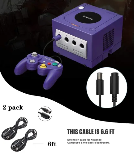 Vista 6 de SNLLMZI WiiGamecube - Cable de extensión para controlador Wii Gamecube GCN 2