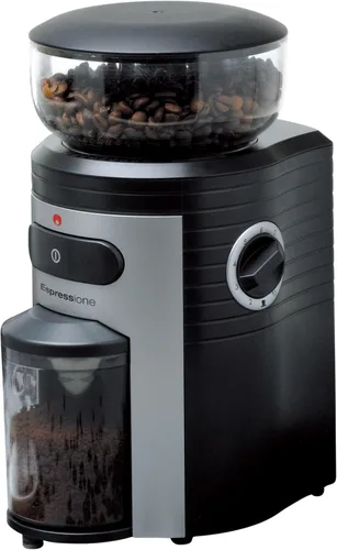 Vista 3 de Espressione Molinillo de café profesional con rebabas cónicas, negro/plata, 8.5 onzas.