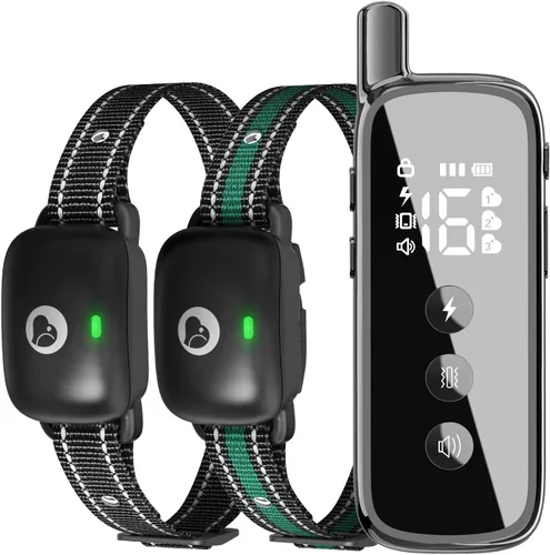 Vista 7 de Collar de choque para perro, collar de entrenamiento para perros con control remoto para perros pequeños, medianos y grandes, collar electrónico