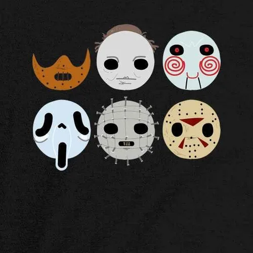 Vista 2 de Pop Threads Máscara de terror Monster Scary Movie Halloween Spooky Baby Toddler Kids Girl Boy Camiseta
