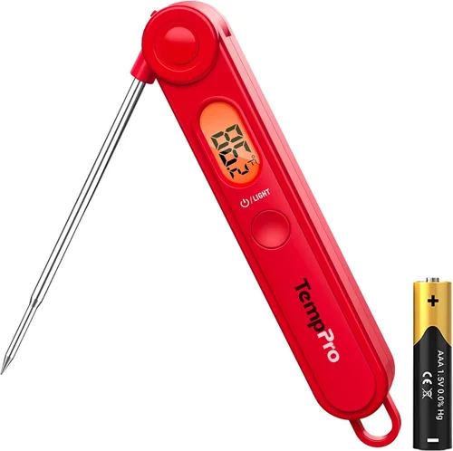 Vista 13 de TempPro TP03B Digital Meat Thermometer for Cooking, Instant Read Thermometer with Backlight, Kitchen Food Thermometer for Grill Smoker BBQ Oil Deep