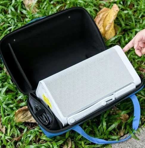 Vista 9 de Coyktonty Funda de transporte para Logitech Ultimate Ears Hyperboom altavoz, bolsa de almacenamiento de EVA, impermeable, estéreo, funda protectora