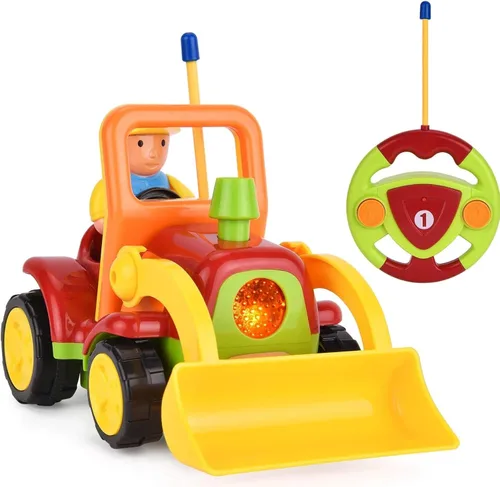 Vista 10 de Haktoys Carros de policía y carreras de dibujos animados a control remoto: juguetes RC para niños pequeños niños y niñas - Juego de 2 vehículos