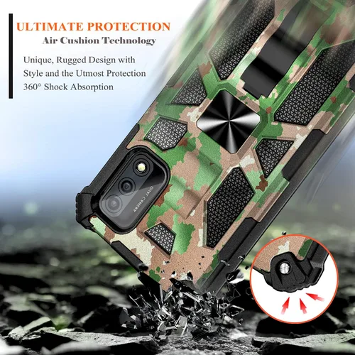 Vista 4 de NZND Funda para Wiko Ride 3 con protector de pantalla de vidrio templado (cobertura máxima), protección de cuerpo completo [grado militar], soporte