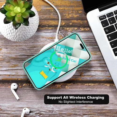 Vista 6 de Funda compatible con iPhone 14 Pro, silicona mejorada [protección de cámara] [forro de microfibra suave] Funda de goma de gel delgada cubierta