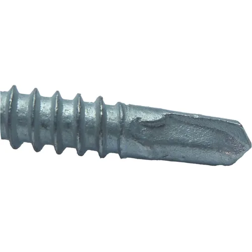 Vista 4 de 12 tornillos para techos de metal ABC gris tipo 3 de 1-1/2 pulgadas, punta de taladro de cabeza hexagonal, arandela EPDM de 9/16 pulgadas. 1 bolsa