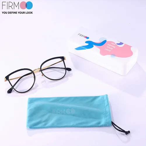 Vista 6 de Firmoo Lentes de bloqueo de luz azul, montura redonda retro, antifatiga ocular, anti UV400, lentes de computadora para mujeres y hombres, negro