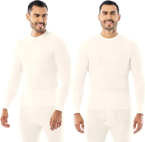 Vista 7 de Indera Ropa interior térmica tradicional de punto gofre para hombre 1 Paquete Negro