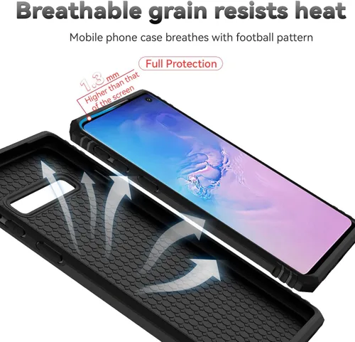 Vista 9 de Funda para Samsung Galaxy S10 Plus con cubierta para lente de cámara, protector de pantalla HD, resistente a caídas de grado militar, soporte