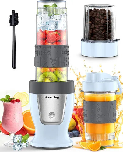 Vista 12 de Licuadora de batidos, licuadora personal de 650 W para batidos y licuados con taza molinillo y 2 tazas portátiles sin BPA (20 onzas + 14 onzas)