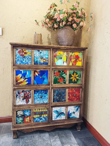 Vista 3 de Azulejos de mosaico de cristal irregulares de 1.1 libras, mosaico pequeño, pasatiempos para niños, manualidades de cristal hechas a mano