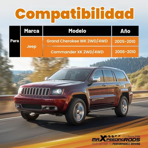 Vista 5 de maXpeedingrods Kit de elevación de 2 pulgadas para Jeep Grand Cherokee WK Commander XK 2006-2010, kit de separador de elevación de suspensión