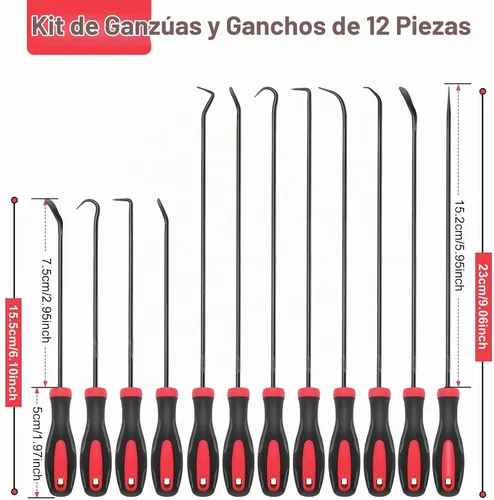 Vista 2 de Keze Juego de herramientas de púas y ganchos de 12 piezas