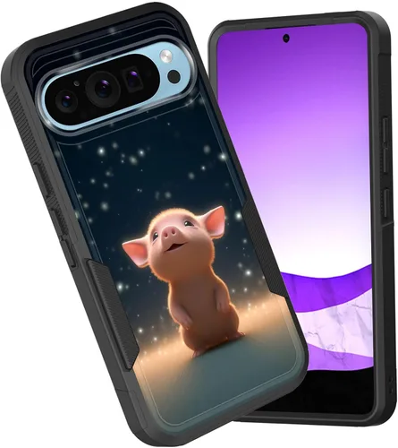 Vista 10 de Funda para Pixel 6A, funda híbrida de doble capa resistente a prueba de golpes de policarbonato duro de silicona suave TPU para Google Pixel 6A