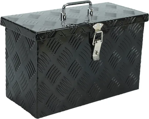 Vista 10 de Caja de herramientas de aluminio de 36 pulgadas, caja de herramientas de 5 bares, caja de herramientas de almacenamiento Orgainzer con pestillo