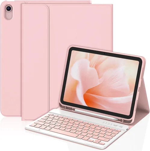 Vista 10 de KBCASE Funda para iPad Air de 11 pulgadas (M3/M2) 2025/2024 con Teclado, Funda de Teclado para iPad Air 5ª/4ª generación/para iPad Pro 11 2018