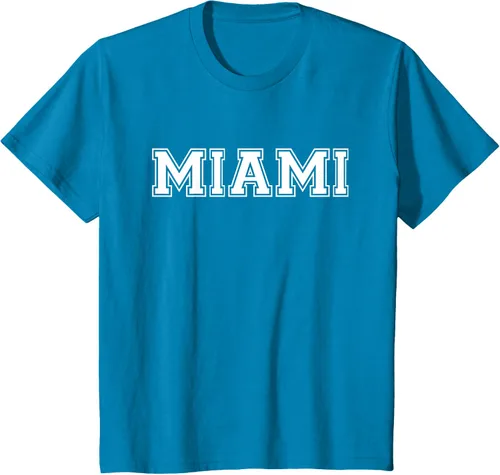 Vista 80 de Camiseta de regalo deportiva estilo universitario Miami Florida, Negro, S