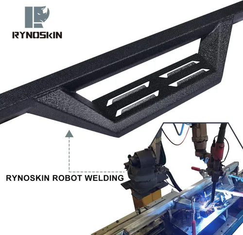 Vista 5 de RYNOSKIN Estribos laterales para Ford Bronco 2021-2026 de 2 puertas, resistente, texturizada, color negro, resistente, para SUV, barra Nerf