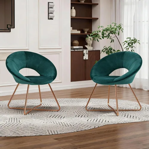Vista 4 de Duhome. - Sillas con diseño moderno de mediados de siglo, para el comedor y la sala de estar, con patas de metal negras industriales, 1 unidad.