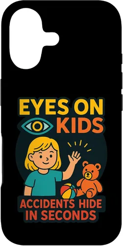 Vista 32 de Eyes on Kids Child Safety Gift for Moms, Granny, Grandad Case for iPhone 16