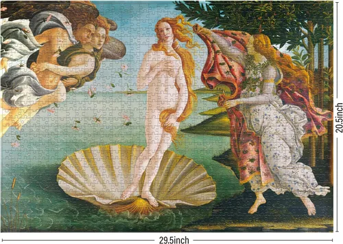 Vista 3 de Antelope - Rompecabezas de 1000 piezas para adultos, rompecabezas de nacimiento de Venus, 1000 piezas, licencia oficial de Sandro Botticelli, alta