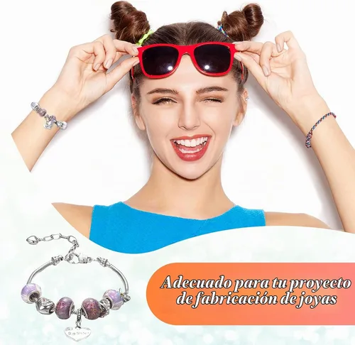 Vista 2 de 27 piezas de cadena de pulsera con dije de serpiente, cadena ajustable con extensor en forma de corazón, cobre, bricolaje para mujer, fabricación