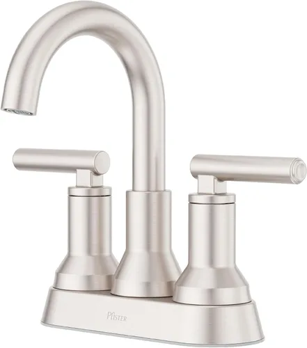 Vista 20 de Grifo para lavabo de baño Pfister Capistrano, 8 pulgadas de separación amplia, 2 manijas, 3 orificios, certificado NSF, acabado negro mate Spot Spot