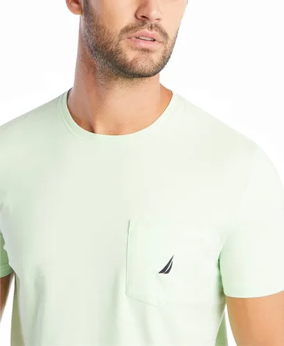 Vista 4 de Nautica Camiseta de manga corta con cuello redondo y bolsillo para hombre