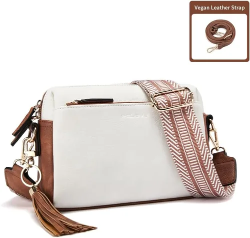 Vista 7 de pclove Bolsos cruzados para mujer, bolsos cruzados pequeños de moda para mujer, de cuero vegano, bolso cruzado para mujer, bolso de hombro para mujer