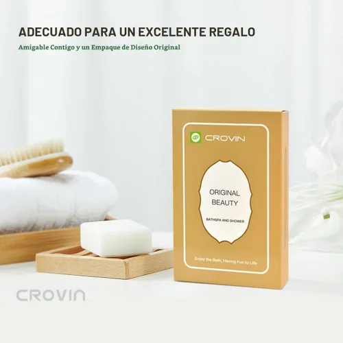 Vista 8 de Exfoliante corporal natural de lufa para ducha, paquete de esponja