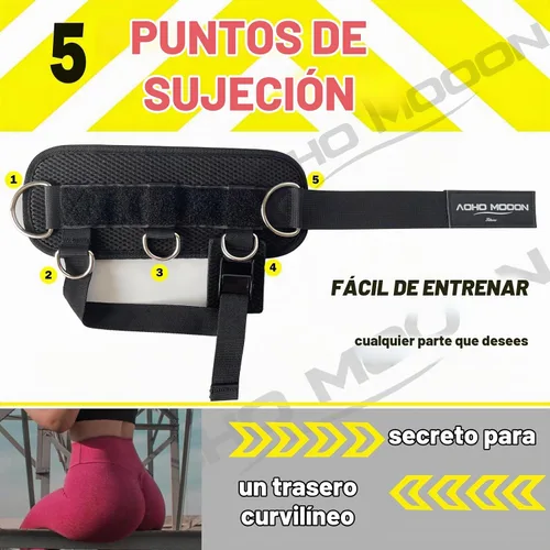 Vista 4 de AOHO MOOON Correas de tobillo para accesorios de máquina de cable, hebilla ajustable adecuada para hombres y mujeres, puños de tobillo de neopreno