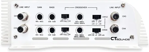 Vista 5 de Amplificador de audio AT para automóvil, de CT Sounds, Blanco