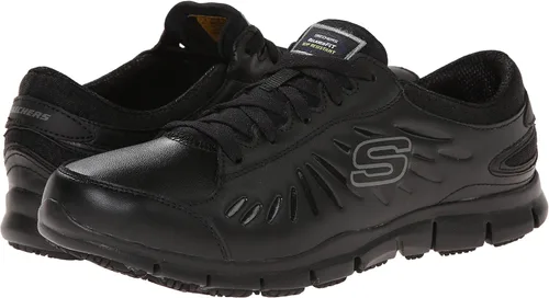 Vista 8 de Zapatillas de trabajo Skechers para dama, con suela antiderrapante.