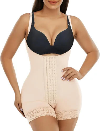 Vista 7 de SHAPERX Fajas de control de abdomen colombianas de alta compresión moldeadora de cuerpo para mujer, levantamiento de glúteos, adelgazador de muslos