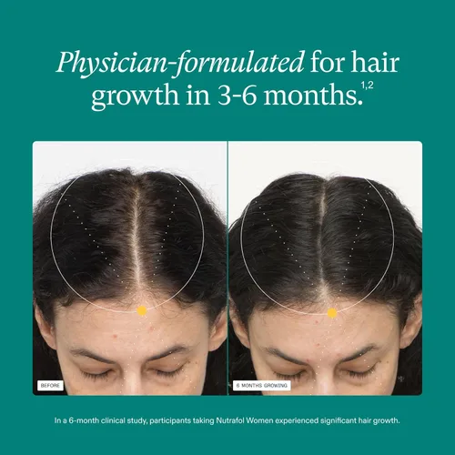 Vista 4 de Nutrafol - Suplementos para el crecimiento del cabello femenino, recomendados por dermatólogos, edades 18-44, clínicamente probados para cabello