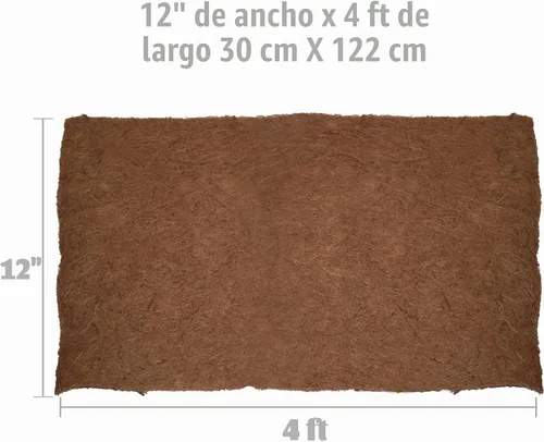 Vista 2 de MIOHNAN Forro de fibra de coco natural en rollo, almohadilla de fibra de coco, tapete de cáscara de coco para macetas y cestas, poste de musgo DIY