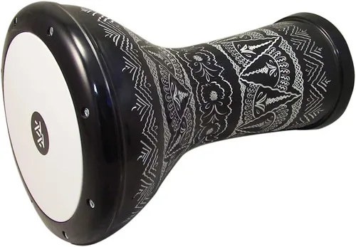 Vista 2 de The Wave Zaza Percussion - Darbuka Doumbek estilo egipcio de 17 pulgadas (negro - grabado)