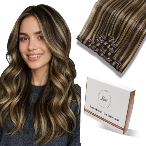 Vista 30 de Hetto Yaki - Extensiones de cabello humano real con clip, color negro azabache, extensiones de cabello rizado con clip, de 14 pulgadas, 5