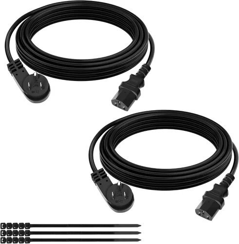 Vista 9 de Elecan Cable de alimentación de repuesto de 3 clavijas de 50 pies, cable de alimentación flexible y duradero a prueba de calor para dispositivos CA
